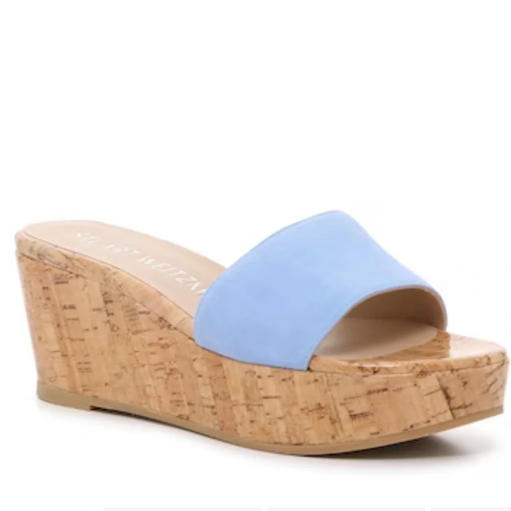 NEW ! Stuart Weitzman platform summer wedges - Picture 1 of 11